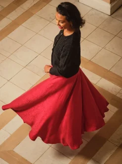 Fat Face Jupe mi-longue en jacquard FatFace New