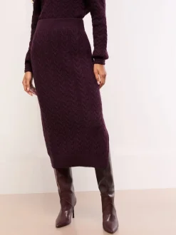 Lipsy Jupe mi-longue Co Ord en maille torsadée New