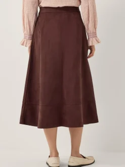 Monsoon Jupe mi-longue Rowan en suédine Outlet