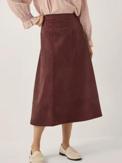 Monsoon Jupe mi-longue Rowan en suédine Outlet