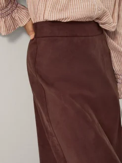 Monsoon Jupe mi-longue Rowan en suédine Outlet