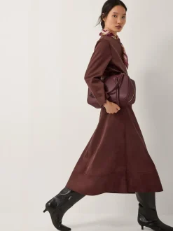Monsoon Jupe mi-longue Rowan en suédine Outlet