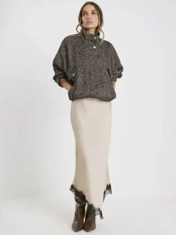 River Island Jupe en satin avec dentelle Sale