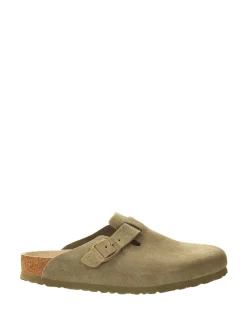Birkenstock kaki - Boston Sabots en daim Outlet