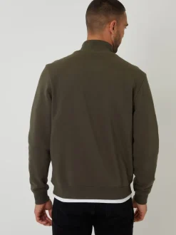 Threadbare kaki - Sweat Mock T-shirt Quarter Zip Best