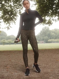 Next Kaki imprimé animal - Legging d’extérieur doublé en polaire à poignée chaude Outlet