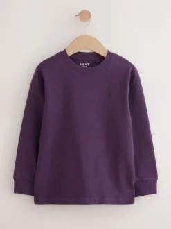 Next Kaki/Fauve/Violet/Marine - Lot de 4 T-shirts à manches longues et confortables (3-16ans) New