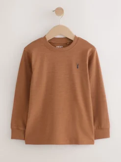 Next Kaki/Fauve/Violet/Marine - Lot de 4 T-shirts à manches longues et confortables (3-16ans) New