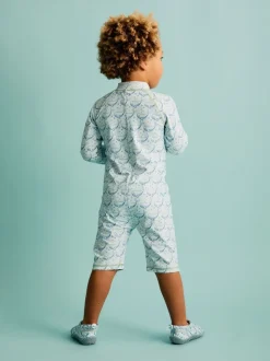 KIDLY by MORI Combinaison anti-soleil Bleu à manches 3/4 Best