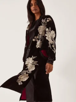 Monsoon Kimono Fia en velours brodé fleuri Best