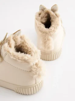 Next Lapin blanc os - Baskets montantes à lanières à fermeture par effleurement Clearance