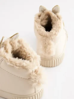 Next Lapin blanc os - Baskets montantes à lanières à fermeture par effleurement Clearance