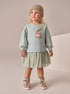 Next - Robe de soirée en sweat (3 mois-7 ans) Lapin bleu Best