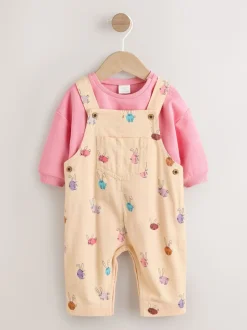 Next Lapin crème/rose - Ensemble deux pièces salopette et body bébé (0mois-3ans) Online