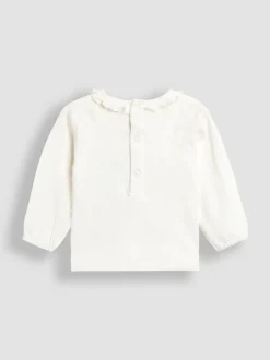 Jojo Maman Bébé Lapin rose - Ensemble salopette et haut en velours côtelé appliqué Discount