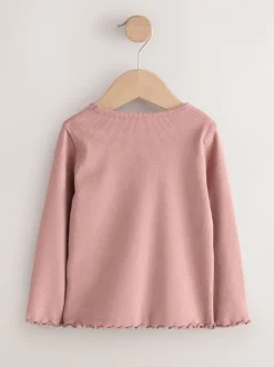 Next Lapin rose - Haut côtelé brodé à manches longues (3mois-7ans) New
