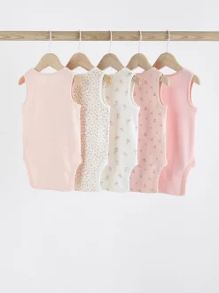 Next Lapin rose - Paquet de bodys pour bébé avec gilet 5 Clearance