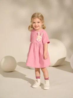 Next Lapin rose - Robe d’été en jersey (3mois à7ans) Outlet