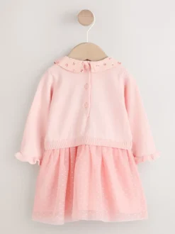 Next Lapin rose - Robe Twofer en maille bébé (0mois-2ans) Hot