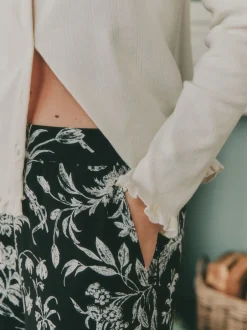 Laura Ashley Pyjama pointelle à manches longues Discount