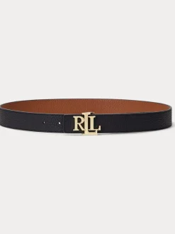 Lauren Ralph Lauren 2.5cm Ceinture réversible en cuir galet à logo Clearance