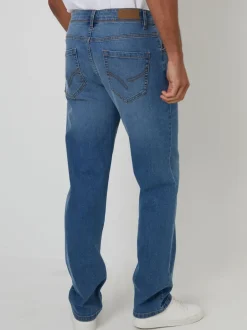 Threadbare - Jean droit stretch Lavage léger Outlet