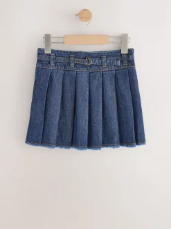 Next Lave-vaisselle foncé - Jupe plissée en jean (3-16ans) Discount