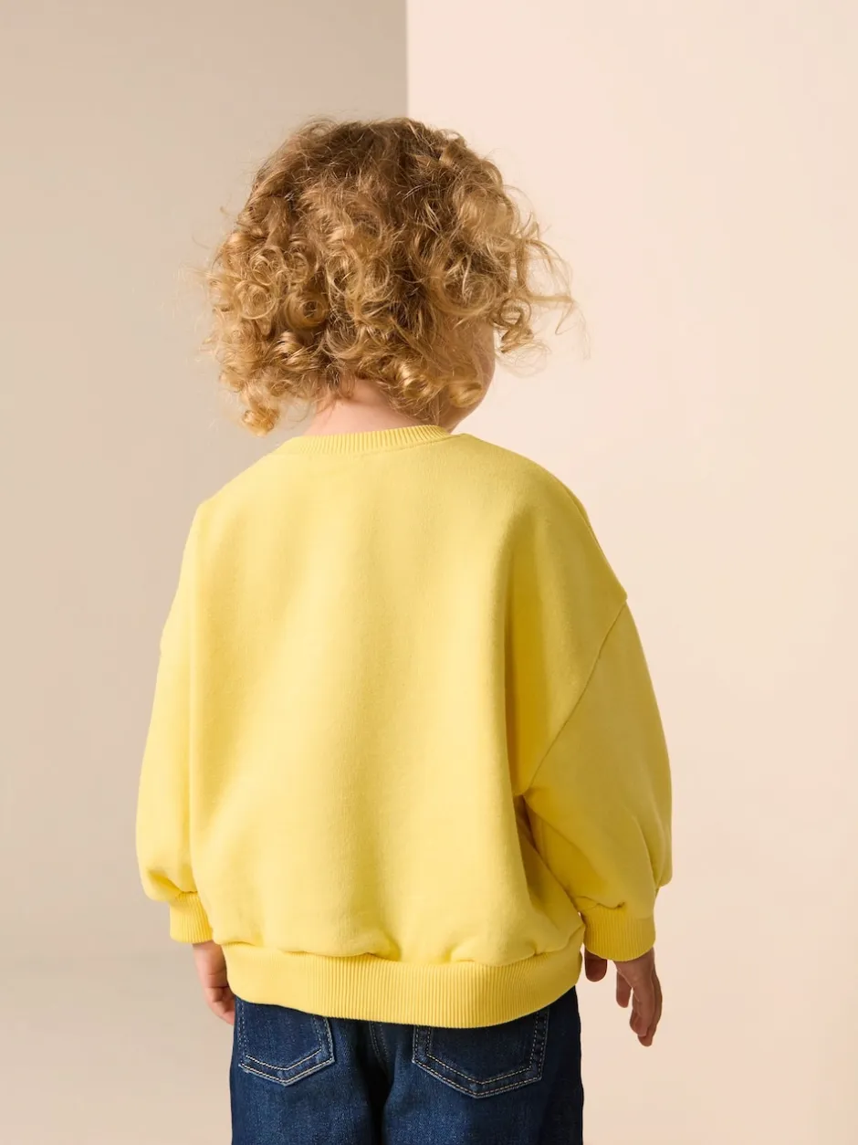 Next - Sweat à col ras du cou (3mths-7yrs) Légumes jaunes Clearance