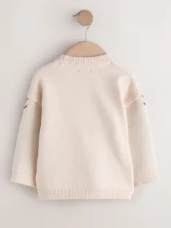 Next - Pull col rond en maille (3mois-7ans) Légumes neutres Outlet