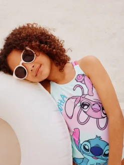 Next - Maillot de bain à double bretelle (3-16yrs) Licence Bleu Stitch Sale