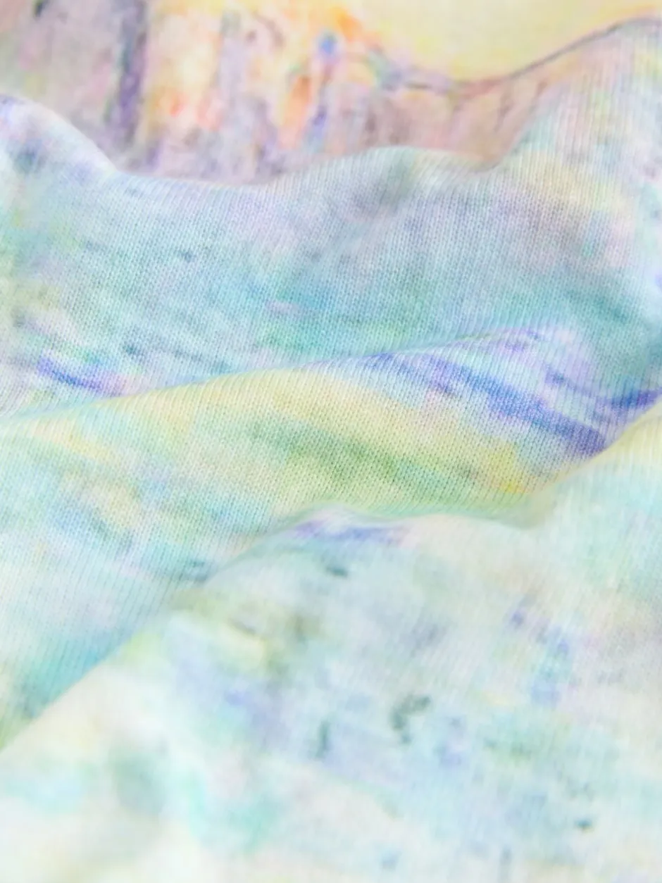 Next Licence graphique Monet - T-shirt à manches longues effet délavé à coutures brut Outlet