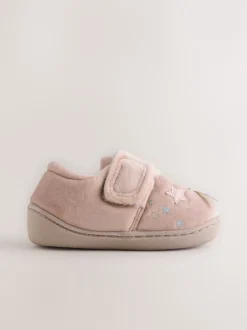 Next Licorne rose - Chaussons doublés confortables avec semelle cupsole Outlet
