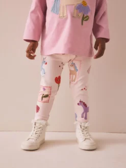 Next Licorne rose - Lot de 3 leggings (3mois-7ans) Outlet