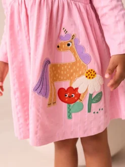 Next - Robe ornée à manches longues (3mois7ans) Licorne rose Discount