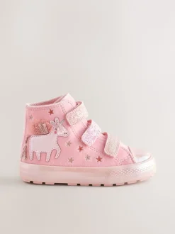 Next Licorne rose - Touch Fastening High Top Trainers (touch Fastening High Top Trainers) Outlet