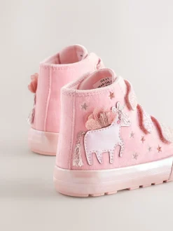 Next Licorne rose - Touch Fastening High Top Trainers (touch Fastening High Top Trainers) Outlet