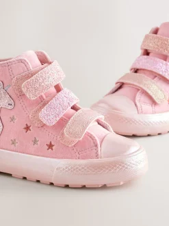 Next Licorne rose - Touch Fastening High Top Trainers (touch Fastening High Top Trainers) Outlet