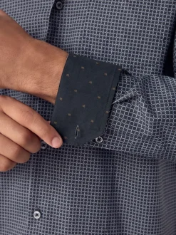 Next Lien noir/or - Chemise à manches longues et imprimés