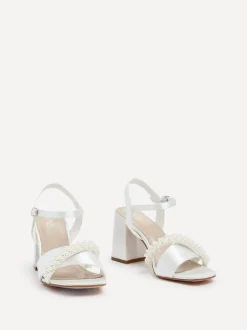 Linzi talon carré Iris Mariage avec lanière d’orteil avec ornements de perles Outlet