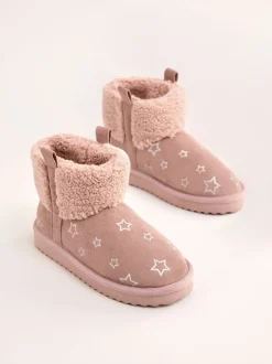 Lipsy Chaussons bottes à enfiler imprimées doublées de faux shearling Online