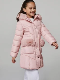 Lipsy Doudoune matelassée à bordure en fausse fourrure d’épaisseur moyenne (5-16ans) Hot