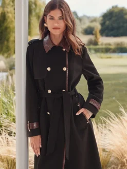 Lipsy Manteau long militaire à double boutonnage