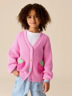 Little Bird by Jools Oliver Cardigan en maille à col en V et fraise Sale