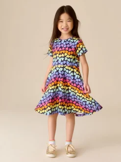 Little Bird by Jools Oliver Robe patineuse en jersey à manches courtes Outlet