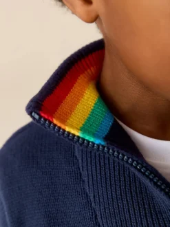 Little Bird by Jools Oliver Pull zippé en maille à manches longues 1/4 New