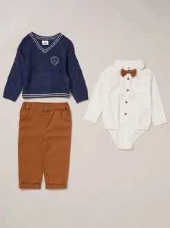 Little Gent True Knit Jumper, Body, Pantalons et Nœud papillon Ensemble Online
