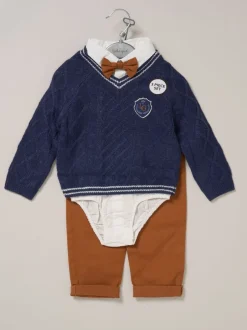 Little Gent True Knit Jumper, Body, Pantalons et Nœud papillon Ensemble Online
