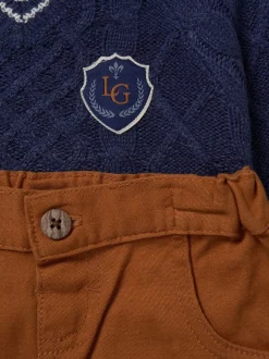 Little Gent True Knit Jumper, Body, Pantalons et Nœud papillon Ensemble Online
