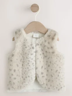 Next Léopard - Veste imprimée en fausse fourrure bébé (0mois-3ans) Online