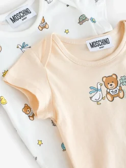 Moschino Lot de 2 bodys à logo bébé avec coffret cadeau Sale